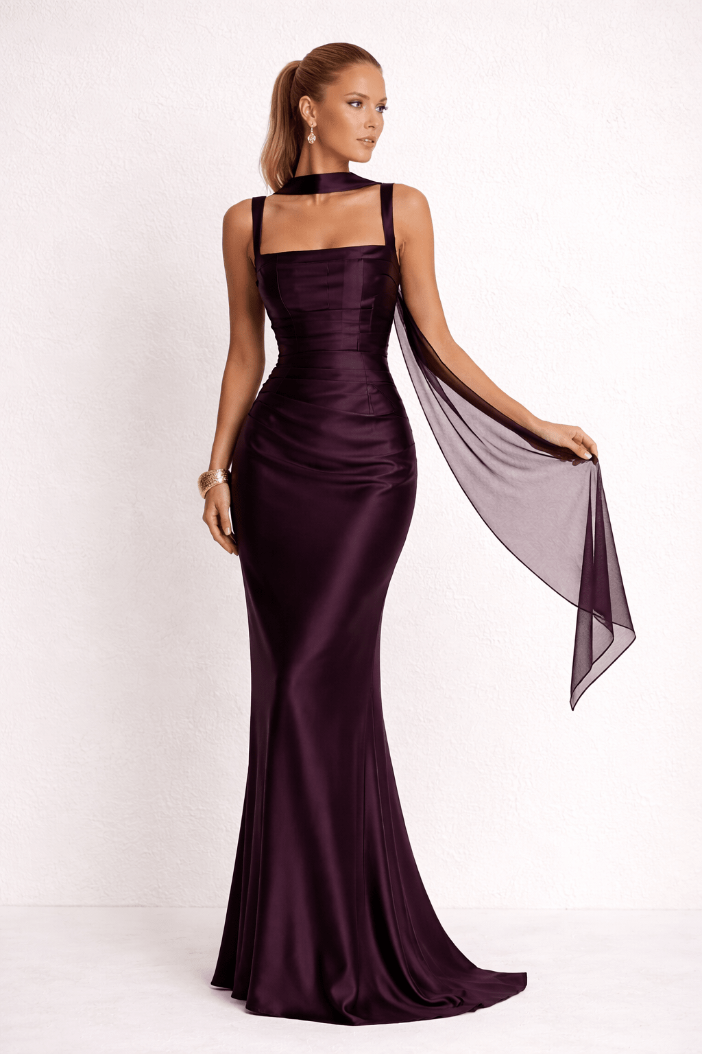 Miss | Jurk Dames Maxi Elegant - Polyester - Miss Madera