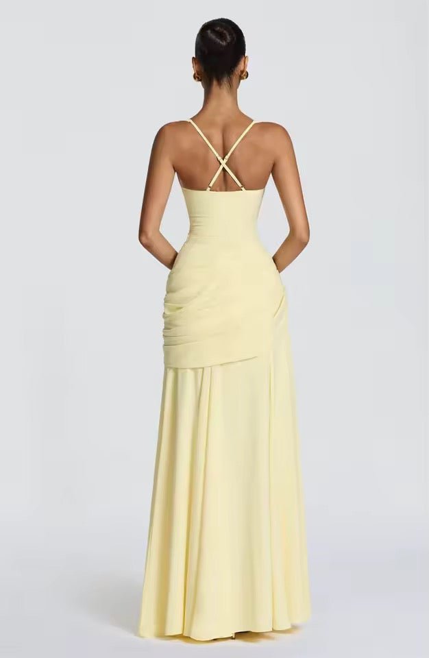 Miss | Maxi Jurk Dames Bruiloft - Viscose - Miss Madera