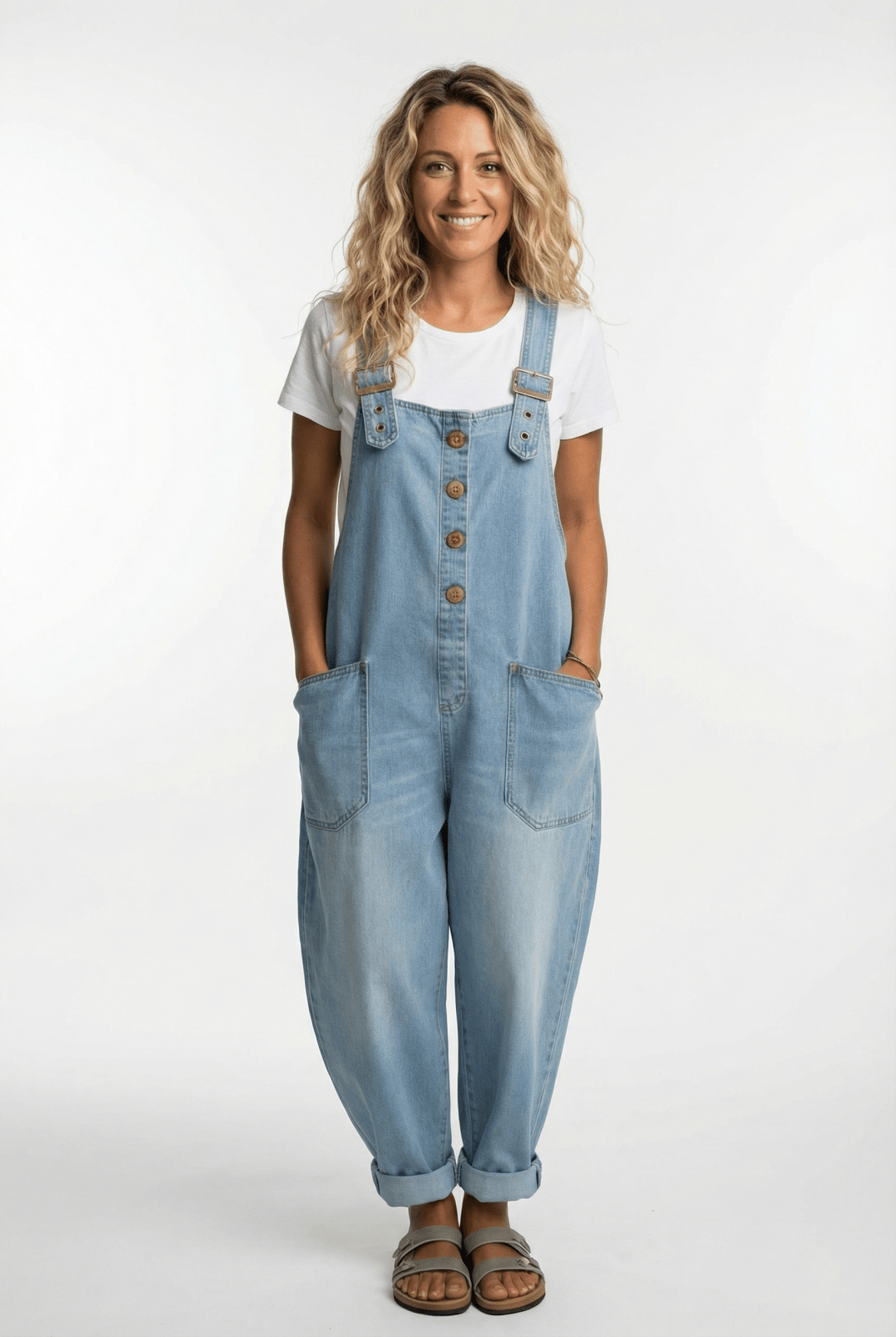 Miss | Tuinbroek Dames Relaxed - Denim - Miss Madera