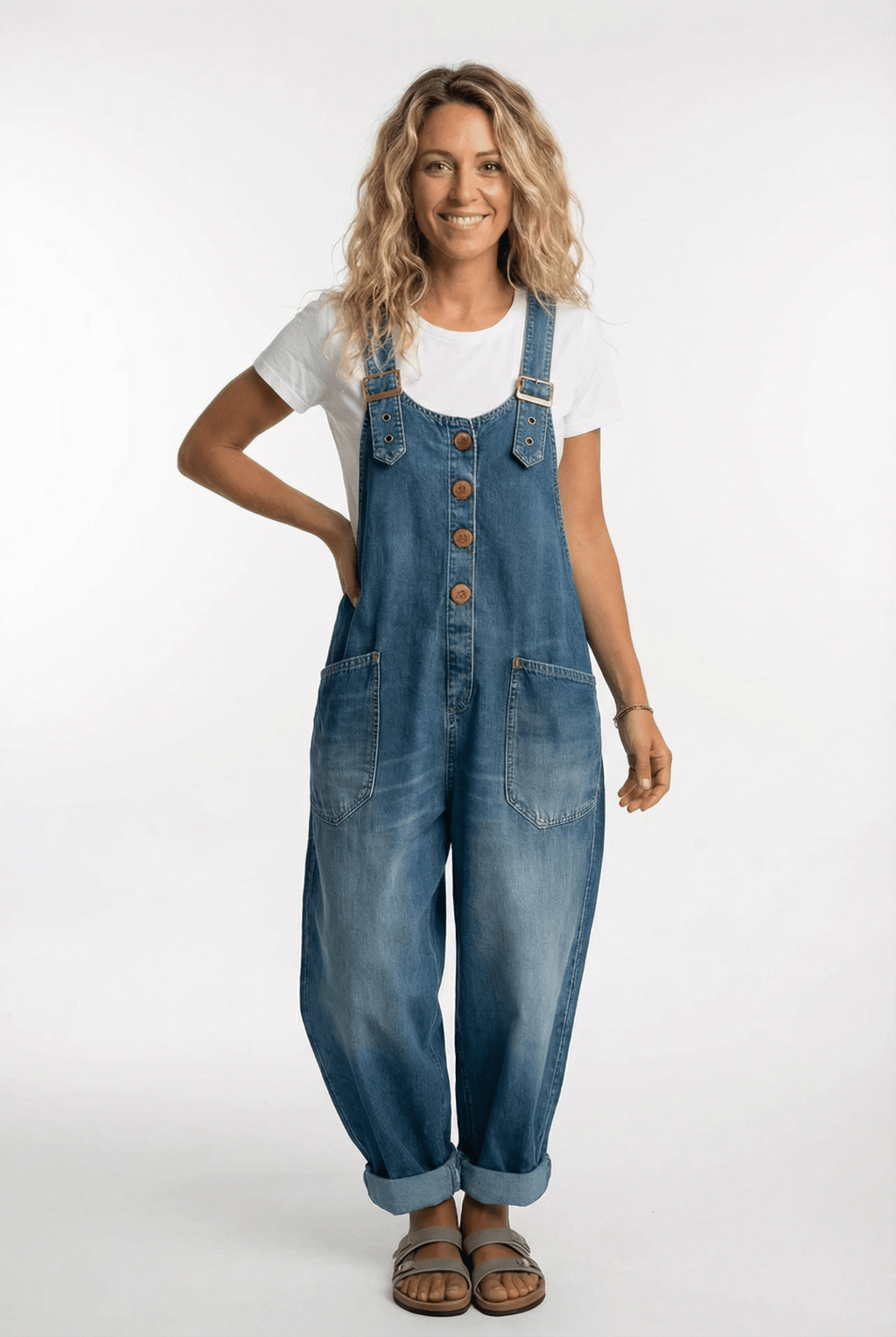 Miss | Tuinbroek Dames Relaxed - Denim - Miss Madera