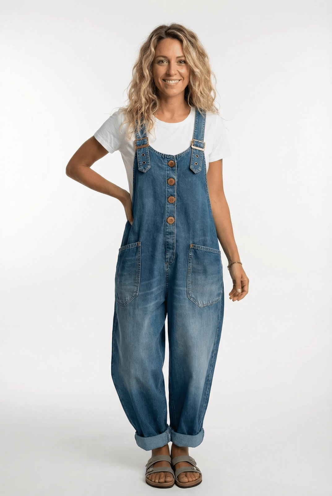 Miss | Tuinbroek Dames Relaxed - Denim - Miss Madera