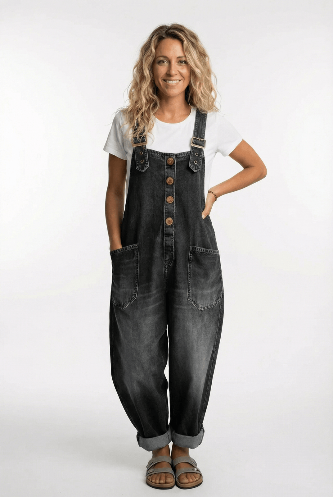 Miss | Tuinbroek Dames Relaxed - Denim - Miss Madera