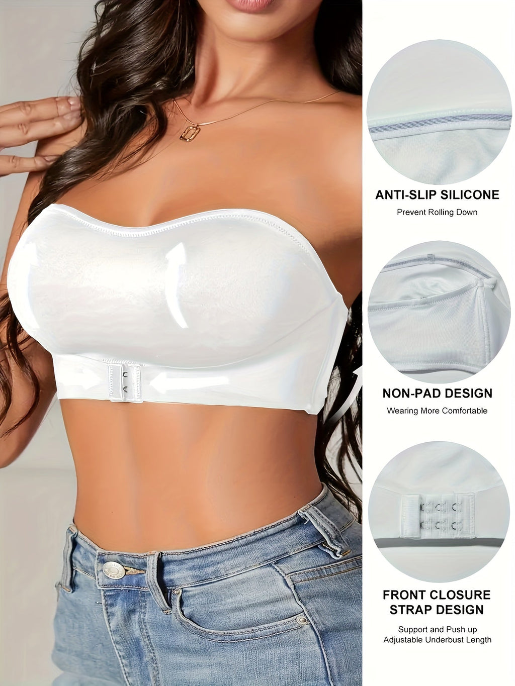 Elena Bandeau-BH | Sportlicher nahtloser Damen-BH mit rutschfestem Band und bequemer Passform