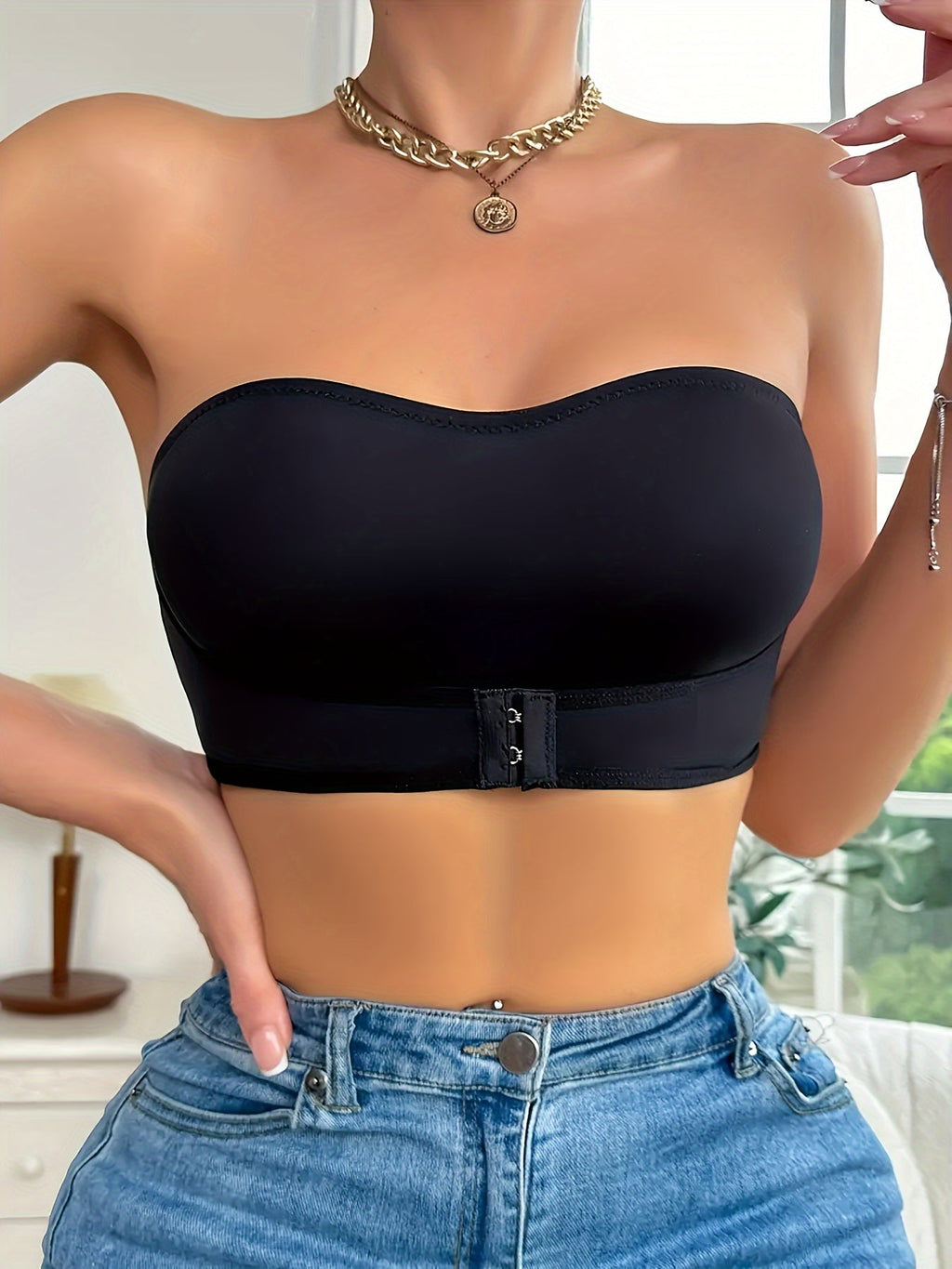 Elena Bandeau-BH | Sportlicher nahtloser Damen-BH mit rutschfestem Band und bequemer Passform