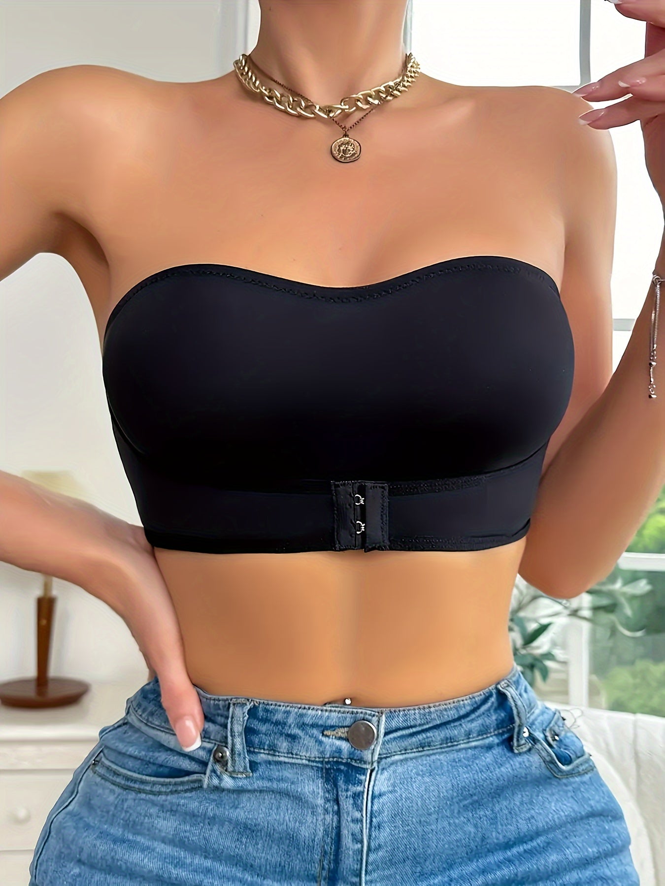 Elena Bandeau-BH | Sportlicher nahtloser Damen-BH mit rutschfestem Band und bequemer Passform
