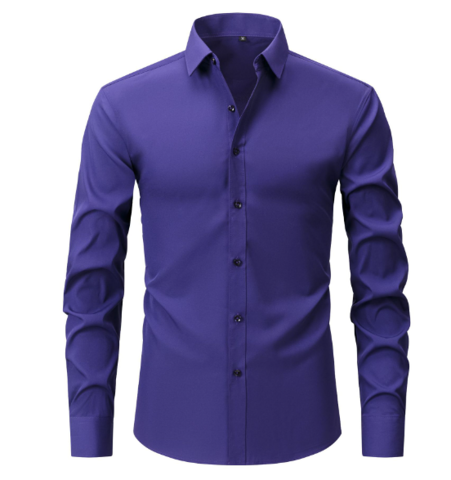 Non-iron men's shirt with stretch content | Classic business shirt for men | Breathable shirt with modern fit cut