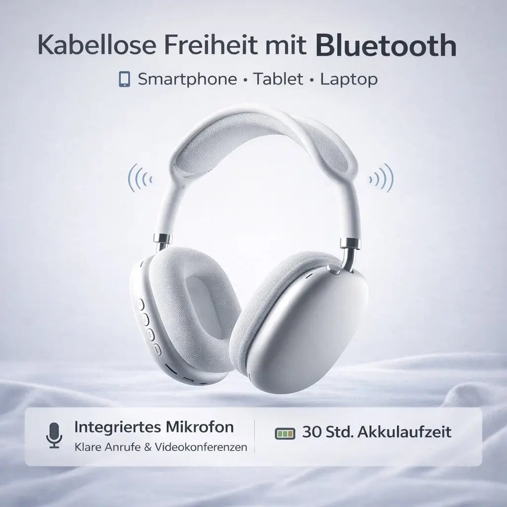 Over-Ear Bluetooth Kopfhörer mit Active Noise Cancelling (ANC) und modernem Design