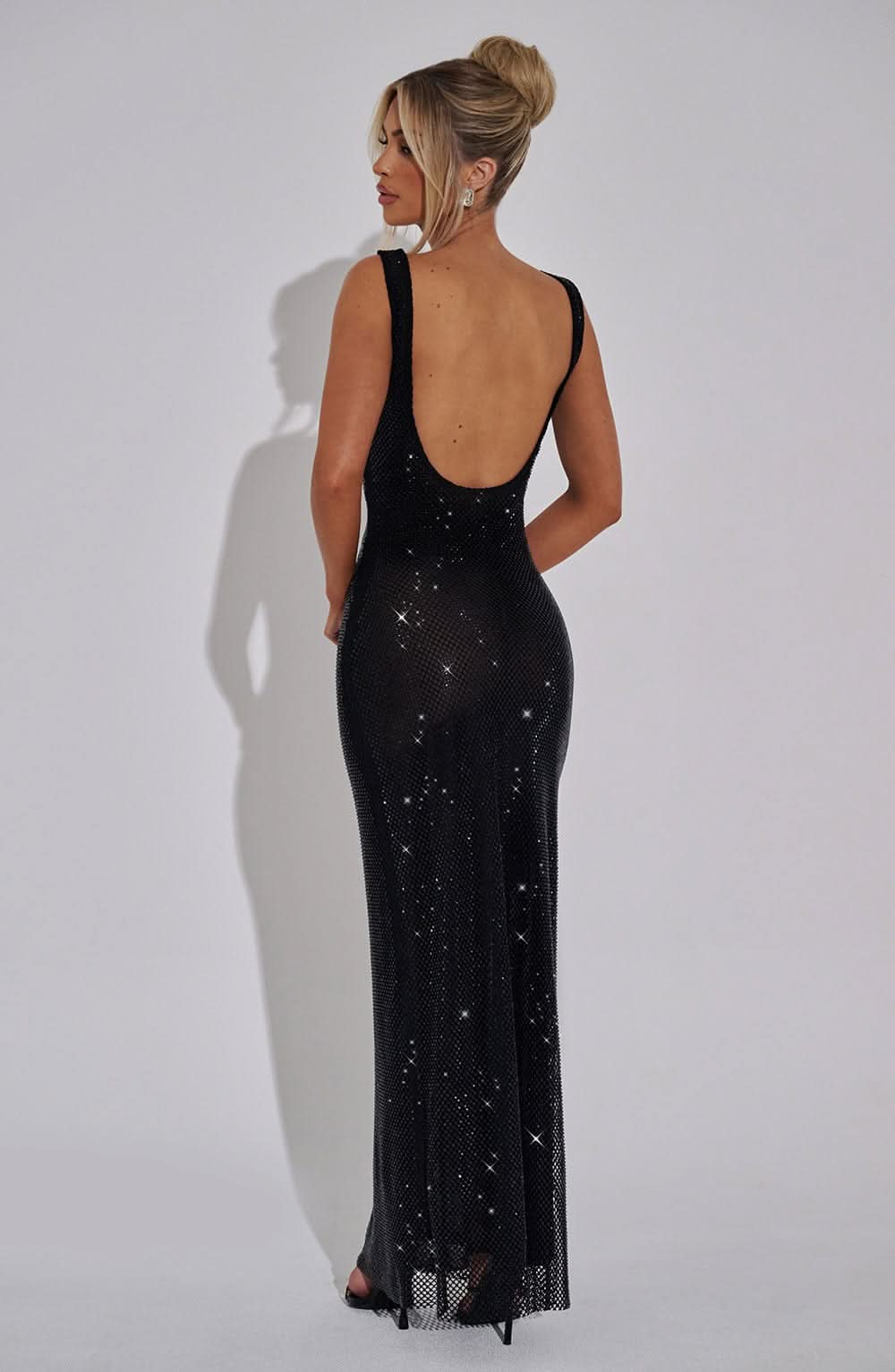 Women's Prom Rhinestone Square Neck Maxi Dress - product image 5