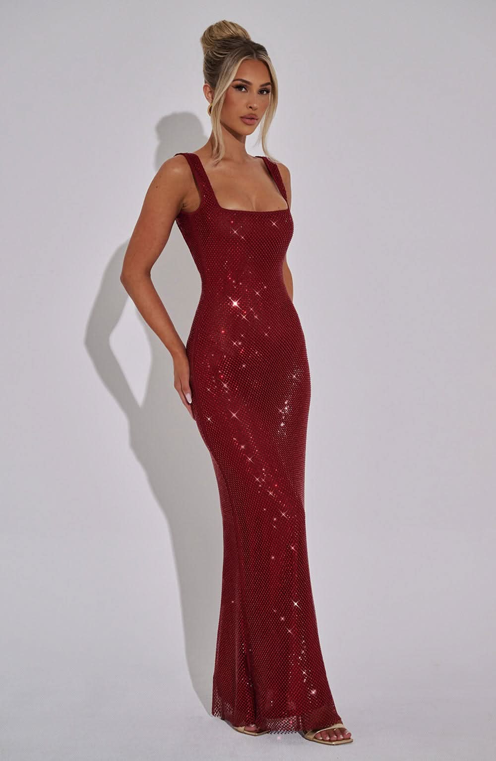 Women's Prom Rhinestone Square Neck Maxi Dress - product image 13