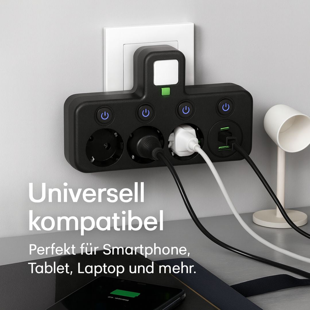 Steckdosenleiste mit USB und Schalter – Mehrfachsteckdose für flexible Stromversorgung im Alltag