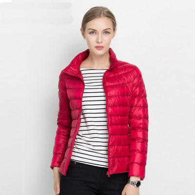 Leichte Damen Steppjacke für den Frühling | Wasserabweisende Übergangsjacke mit Stehkragen und Daunenfüllung | Winddichte