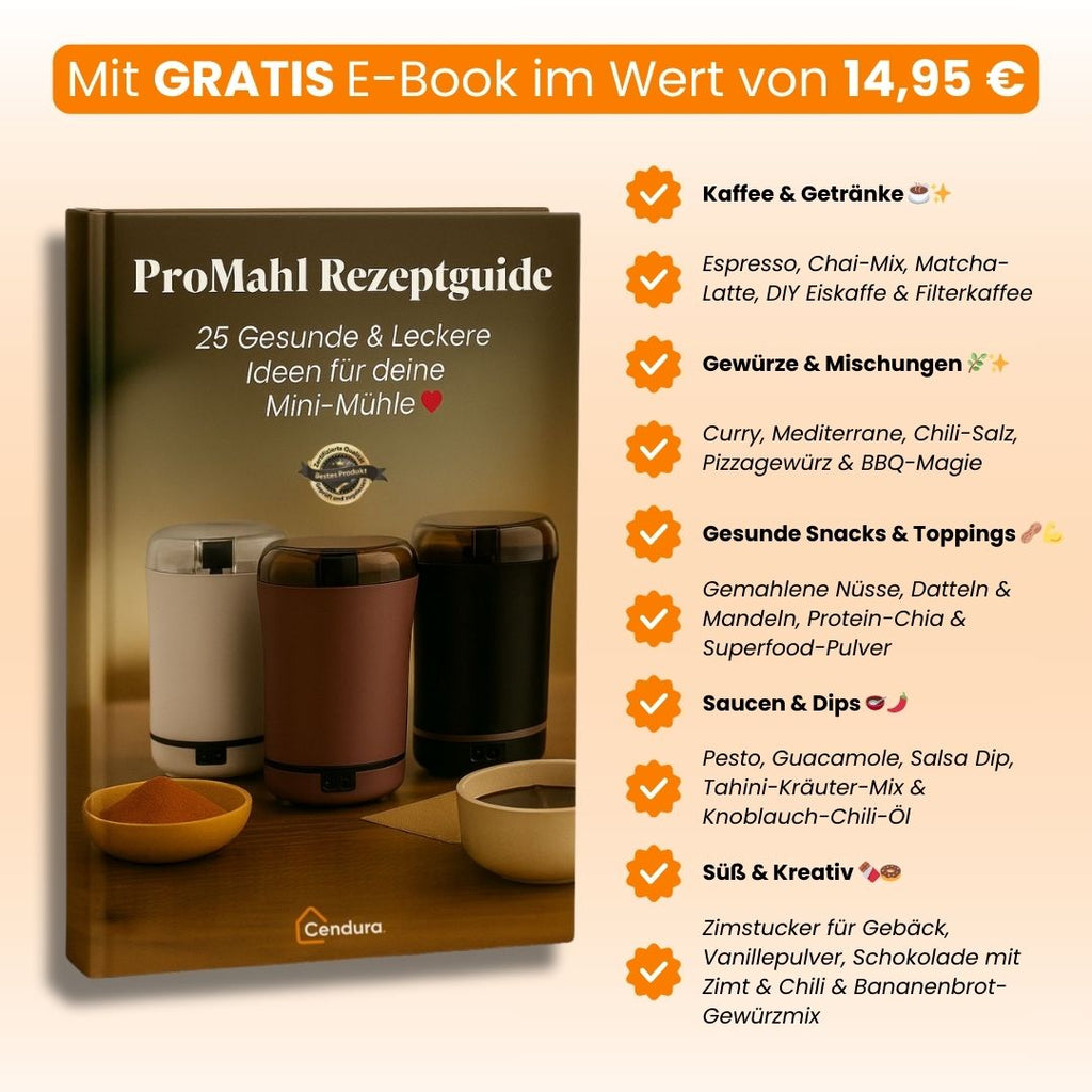 Elektrische Mini Mühle für Gewürze und Kräuter kompakt