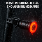 Fahrrad Rücklicht mit 6 Modi und Akku für Rennrad und Alltag