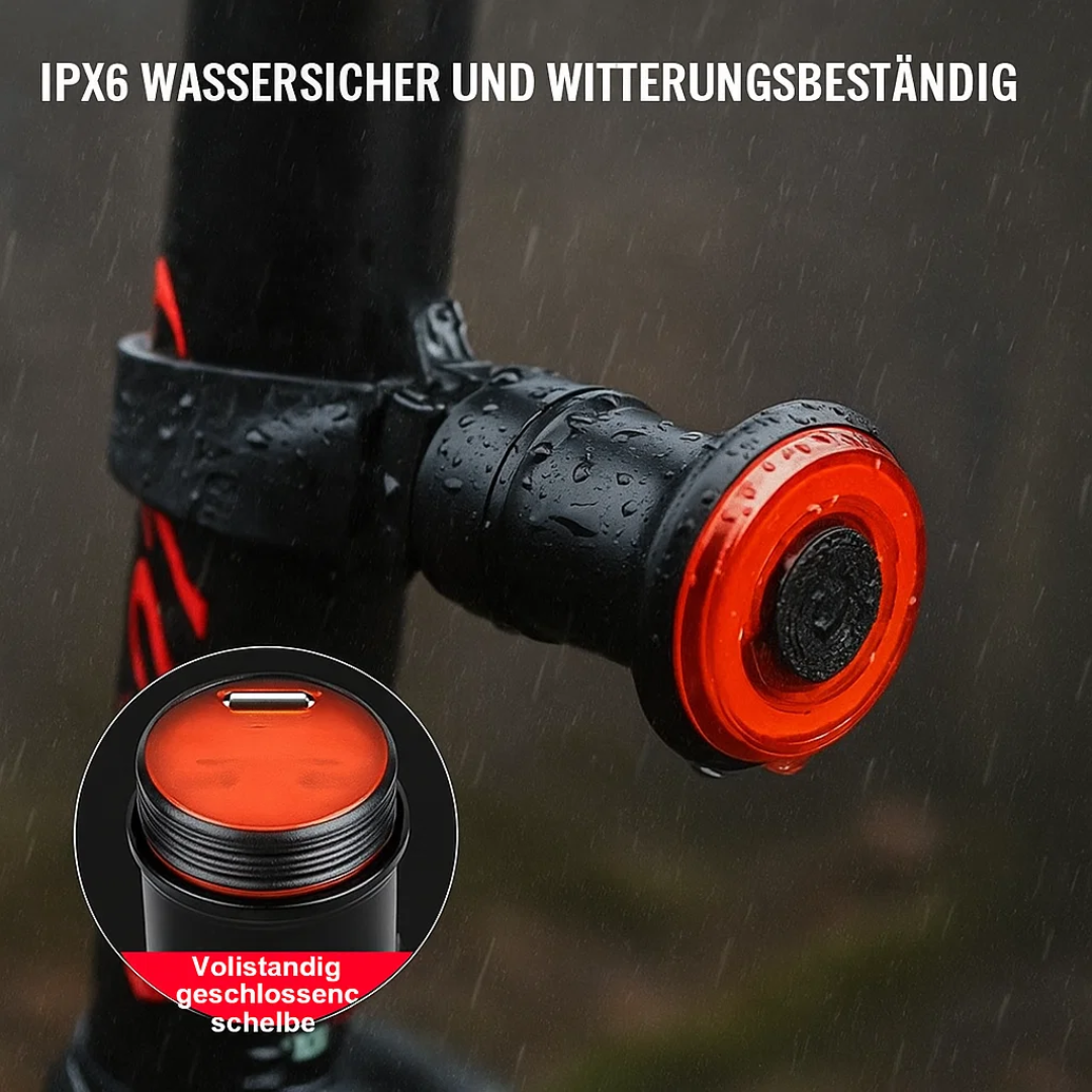 Fahrrad Rücklicht mit 6 Modi und Akku für Rennrad und Alltag