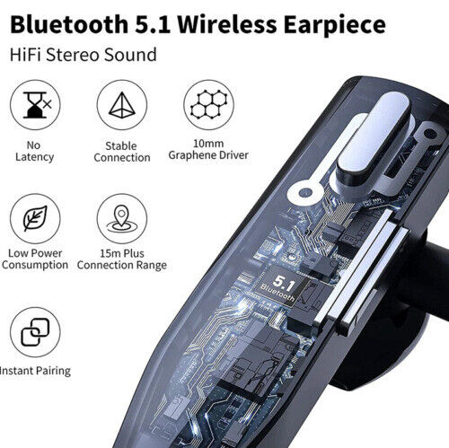Drahtloses Bluetooth 5.1 Trucker-Headset mit Dual-Mikrofon und Geräuschunterdrückung