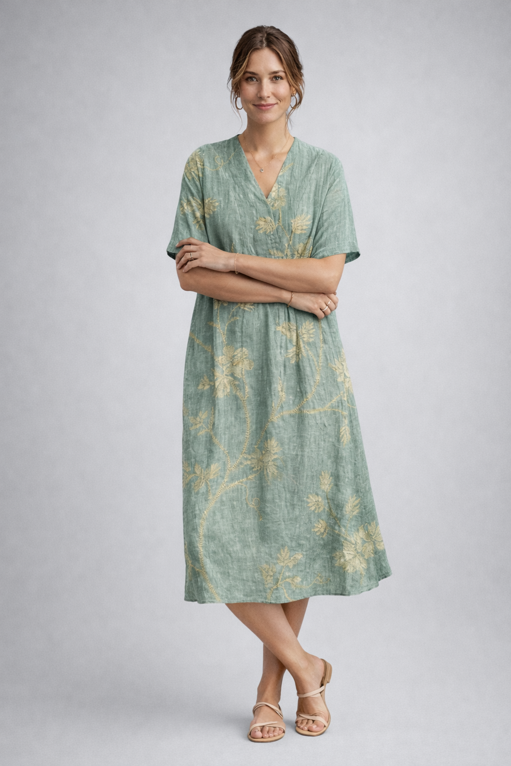 Damen Sommerkleid Luftig & Bequem | Florales Strandkleid im Boho-Stil | Lockere Passform für Urlaub und Freizeit | Atmungsaktiv