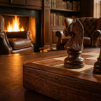 Faltbares Schachspiel aus Holz mit Figuren – tragbares Schachbrett für Reisen und Zuhause