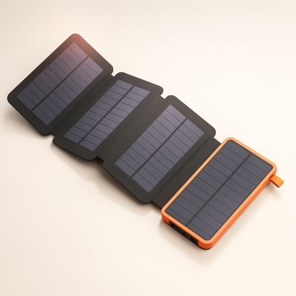 Solar Powerbank 20000mAh mit Ladefunktion für Outdoor und Alltag