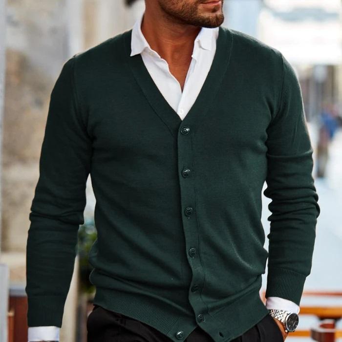 Elegant men's cardigan with buttons | Smart casual