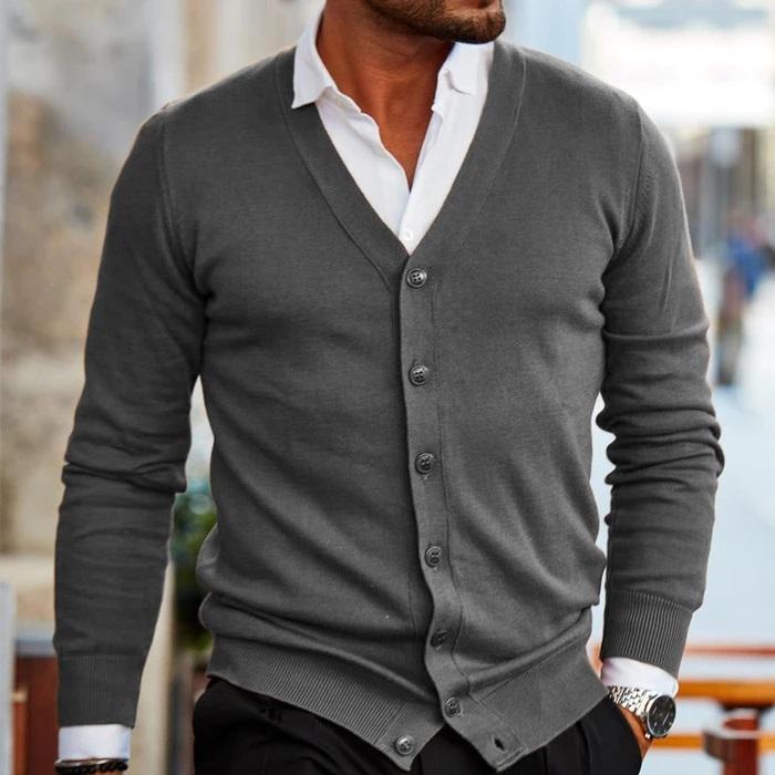 Elegant men's cardigan with buttons | Smart casual