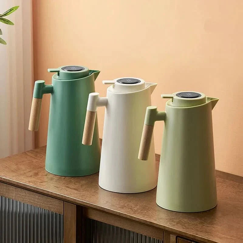 Thermoskanne mit Temperaturanzeige 1L für Kaffee und Tee