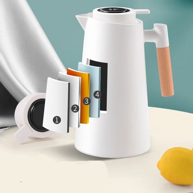 Thermoskanne mit Temperaturanzeige 1L für Kaffee und Tee