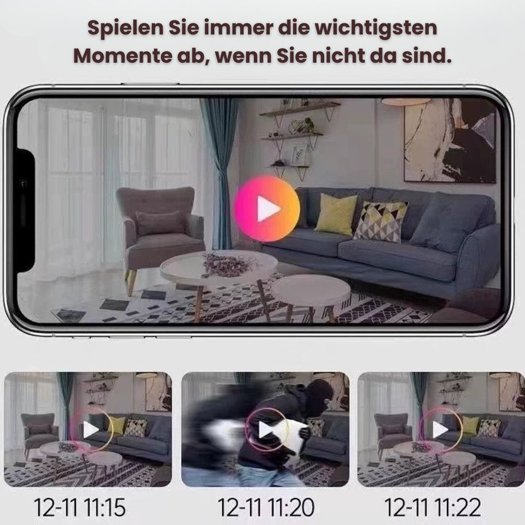 Mini WLAN Überwachungskamera für Innen und Außen mit Live-Übertragung aufs Handy