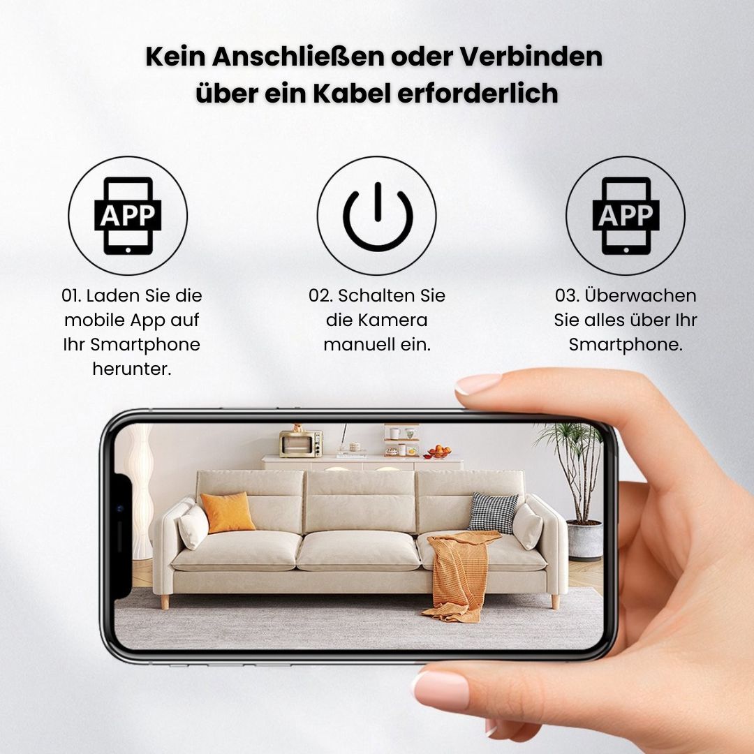 Mini WLAN Überwachungskamera für Innen und Außen mit Live-Übertragung aufs Handy