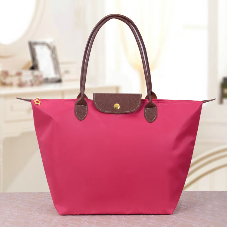 NOUVEAU RICHE Damen Luxe Oxford Schultertasche Oxnard Elegante Begleiter Hellrosa