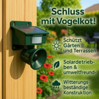 Vogelabwehr Gerät für Balkon und Garten gegen Tauben