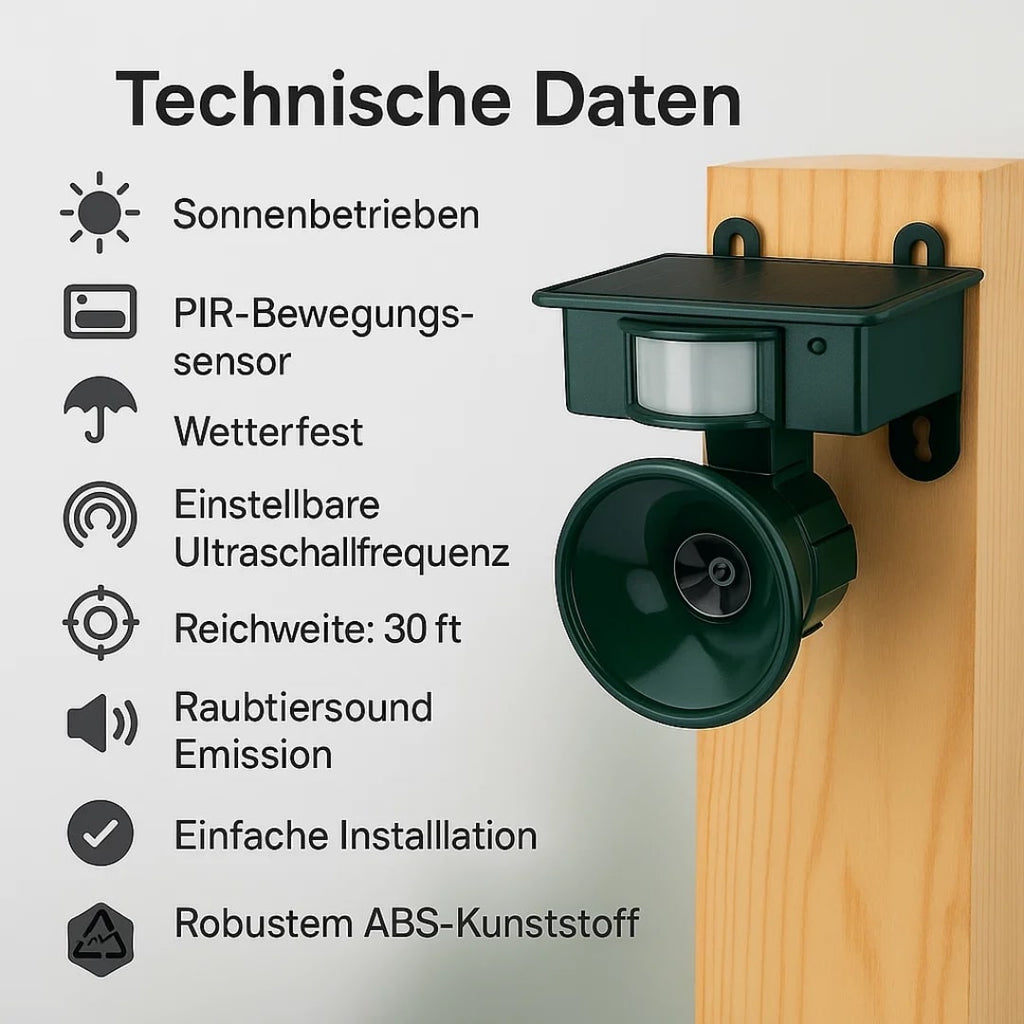 Vogelabwehr Gerät für Balkon und Garten gegen Tauben