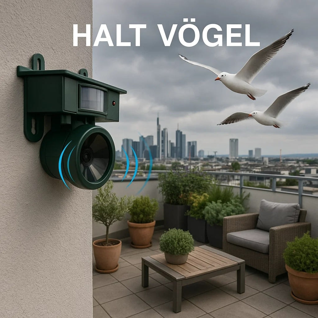 Vogelabwehr Gerät für Balkon und Garten gegen Tauben