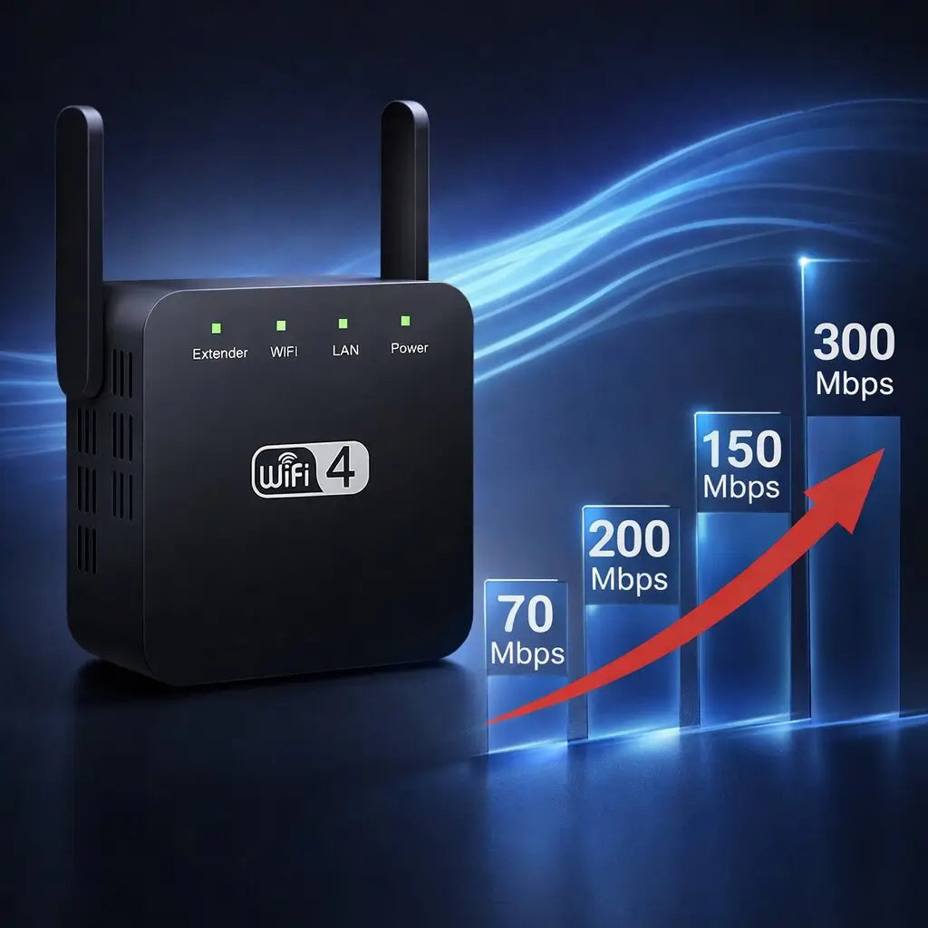WLAN Verstärker (Repeater) mit starker Signalverstärkung für stabiles Internet im ganzen Zuhause