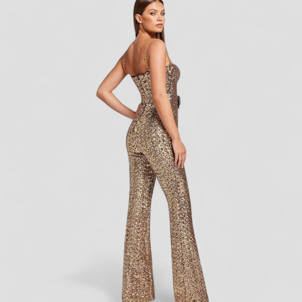 Pailletten-Jumpsuit für Damen | Schimmerndes Party-Outfit für besondere Anlässe