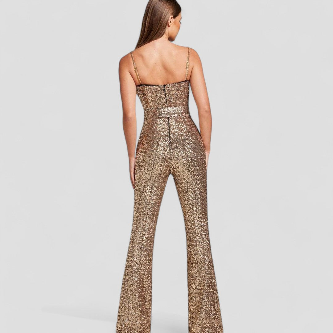 Pailletten-Jumpsuit für Damen | Schimmerndes Party-Outfit für besondere Anlässe