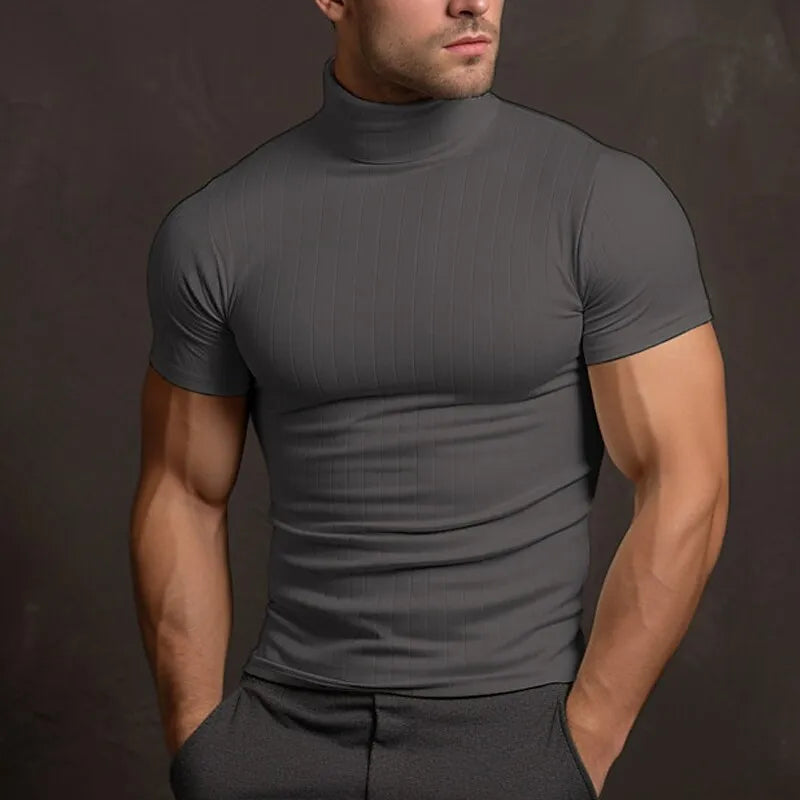 Men's Slim Fit Turtleneck Sweater | Breathable Turtleneck Shirt Made of Soft Material | Comfortable Long-Sleeve Shirt for Men